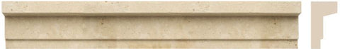 Ivory Travertine 2" X 12" Modern Chair Rail - Honed - DEKO Tile