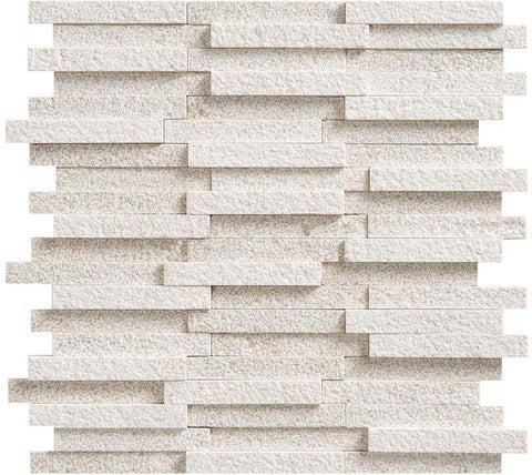 3D Designer Mosaic in Botticino - Sandblasted & Acid-Washed - DEKO Tile