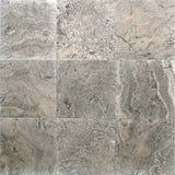 12 x 12 Honed and Filled Silver Travertine Tile - DEKO Tile
