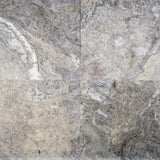 18 x 18 Honed and Filled Silver Travertine Tile - DEKO Tile