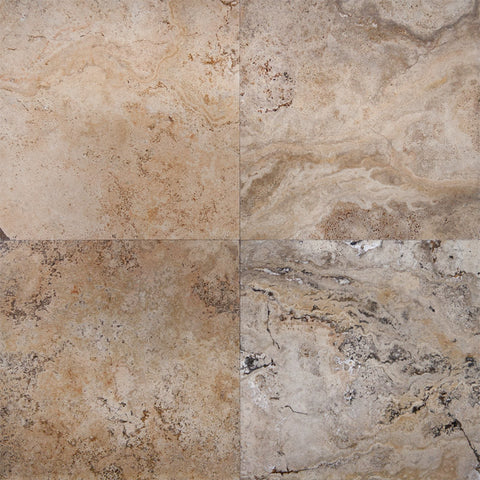 18 x 18 Honed and Unfilled Scabos Travertine Tile - DEKO Tile