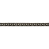 1 x 12 Dots Decorative Metal Liner - Pewter - DEKO Tile