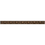 1 x 12 Squares Decorative Metal Liner - Bronze - DEKO Tile