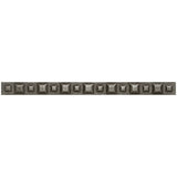 1 x 12 Squares Decorative Metal Liner - Pewter - DEKO Tile