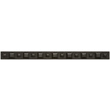 1 x 12 Squares Decorative Metal Liner - Wrought Iron - DEKO Tile