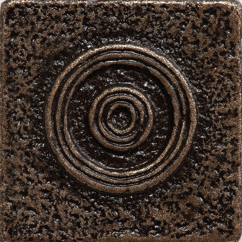 1 x 1 Circles Decorative Metal Insert - Bronze - DEKO Tile