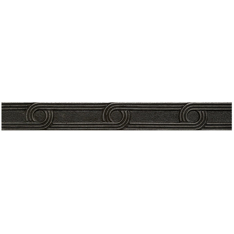 1 x 8 Circles Decorative Metal Liner - Wrought Iron  - DEKO Tile