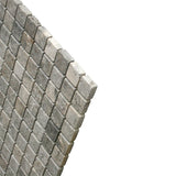 1 x 1 Silver Travertine Tumbled Mosaics - DEKO Tile
