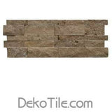 3D Hi-Low Noce Travertine Splitface Mosaic Ledger Wall Panels - DEKO Tile