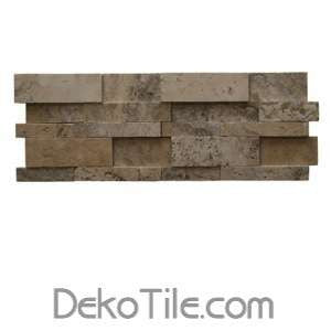 3D Hi-Low Philadelphia Travertine Honed Mosaic Ledger Wall Panels - DEKO Tile