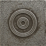 2 x 2 Circles Decorative Metal Insert - Pewter  - DEKO Tile