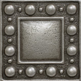 2 x 2 Dots Decorative Metal Insert - Pewter - DEKO Tile