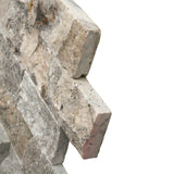 2 x 4 Silver Travertine Splitface Mosaic Tile - DEKO Tile