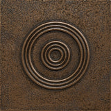 4 x 4 Circles Decorative Metal Insert - Bronze - DEKO Tile