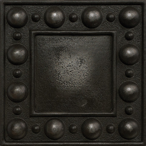 4 x 4 Dots Decorative Metal Insert - Wrought Iron - DEKO Tile