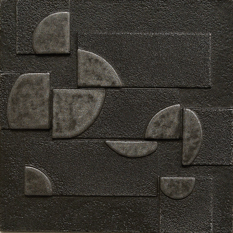 4 x 4 Planets Decorative Metal Insert - Wrought Iron - DEKO Tile