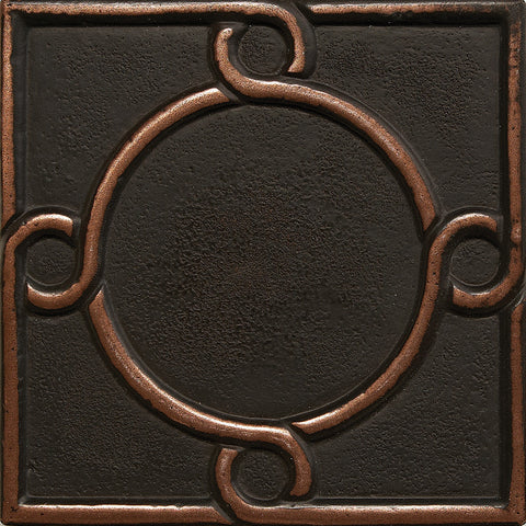 4 x 4 Threads Decorative Metal Insert - Antique Bronze - DEKO Tile