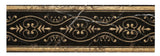 4" X 12" Engraved Border in Gold on Nero Marquina - Polished - DEKO Tile