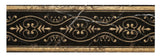 4" X 12" Engraved Border in Gold on Nero Marquina - Polished - DEKO Tile