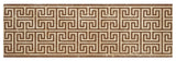 6" X 18" Engraved Border in Coffee on Ivory Travertine - Honed - DEKO Tile