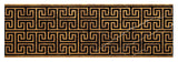 6" X 18" Engraved Border in Gold on Nero Marquina - Polished - DEKO Tile