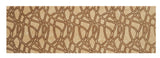 4" X 12" Engraved Border in Coffee on Ivory Travertine - Honed - DEKO Tile