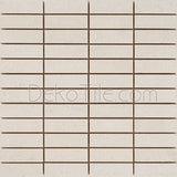1 x 3 Champagne Limra Limestone Honed Mosaic Tile  - DEKO Tile