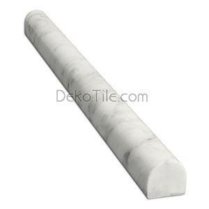 Italian Bianco Carrara Polished Bullnose Trim - DEKO Tile