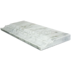 Italian Bianco Carrara Honed Baseboard - 4 3/4 - DEKO Tile