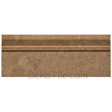 4 3/4 x 12 Noce Travertine Baseboard - DEKO Tile
