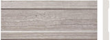 White Woodgrain 5" X 12" Modern Baseboard - Honed - DEKO Tile