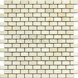 5/8 x 1 1/4 Crema Marfil Tumbled Mosaic Tile - DEKO Tile