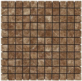Light Emperador 1" X 1" Square Mosaic - Polished - DEKO Tile