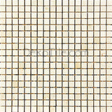 5/8 x 5/8 Tumbled Crema Marfil Mosaic Tile - DEKO Tile