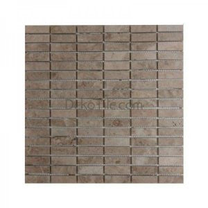 5/8 x 1 7/8 Honed Cappuccino Marble Stacked Mosaic - DEKO Tile
