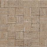 2"X2" Designer Mosaic in Noce Travertine - Thick-Rolled - DEKO Tile