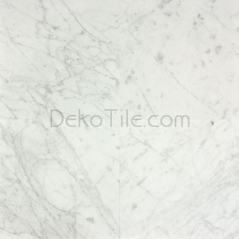 12 x 12 Honed Italian Bianco Carrara Tile - DEKO Tile
