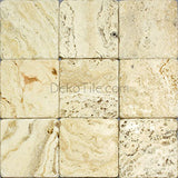 4 x 4 Philadelphia Travertine Tumbled Tile - DEKO Tile