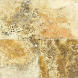 4 x 4 Scabos Travertine Tumbled Tile - DEKO Tile